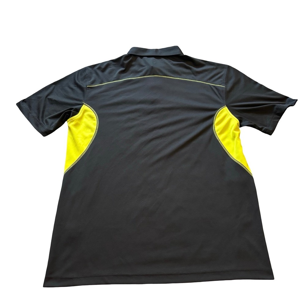 Masters Tech Mens Golf Polo Shirt Black Yellow Colorblock‎ Size Medium RN133979 - Picture 5 of 8